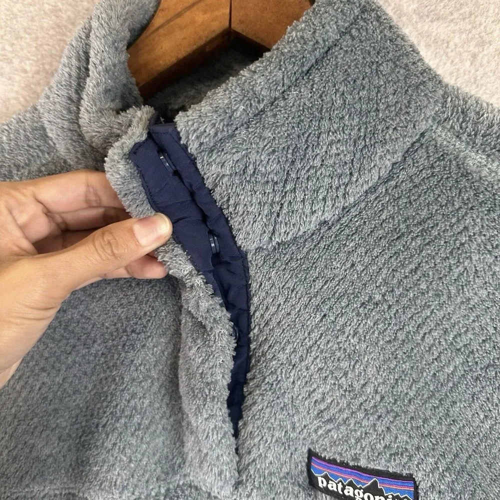 PATAGONIA‎ Womens Bluish Gray Re-Tool Snap-T Polartec Pullover Fleece Jacket XS